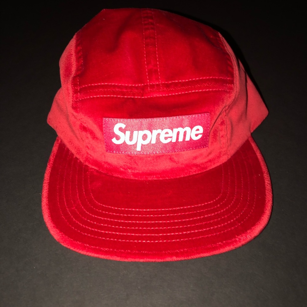 Supreme Velvet Camp Cap